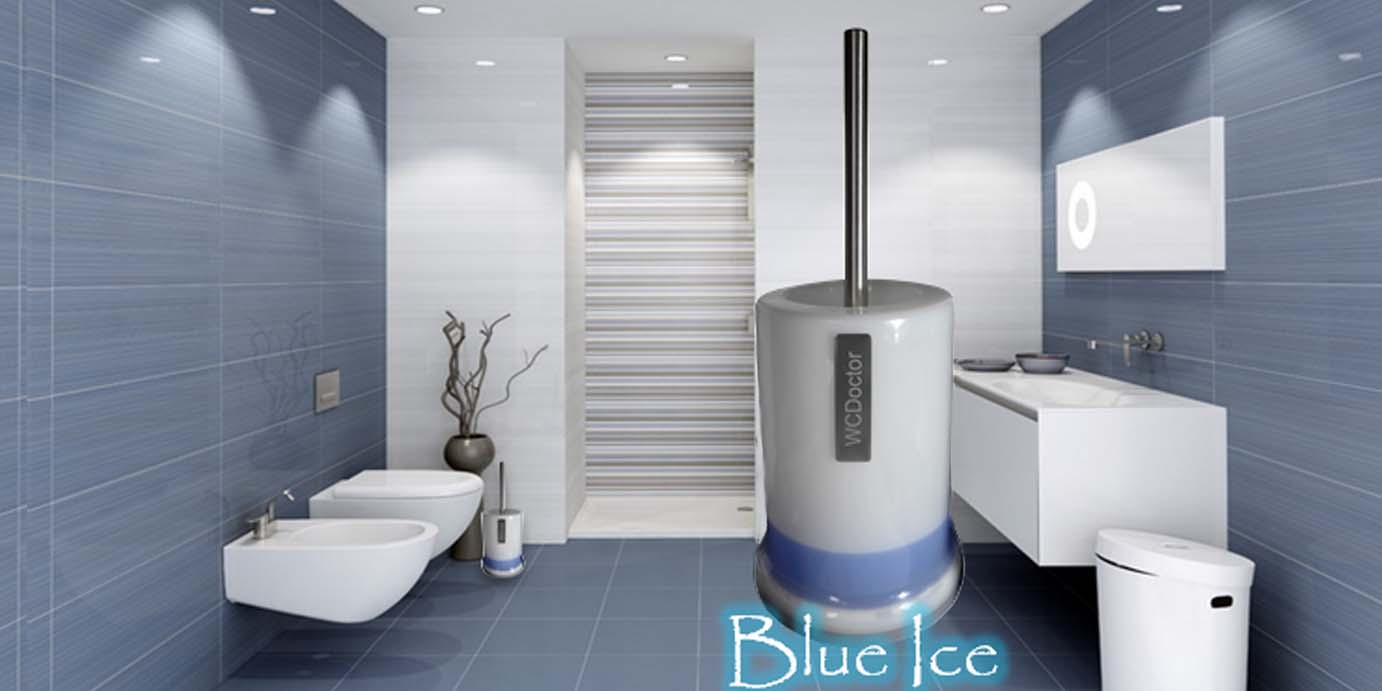 WC Doctor Blue Ice, escobillero color translúcido