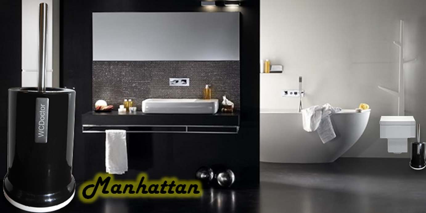 WC Doctor Manhattan, escobillero color negro